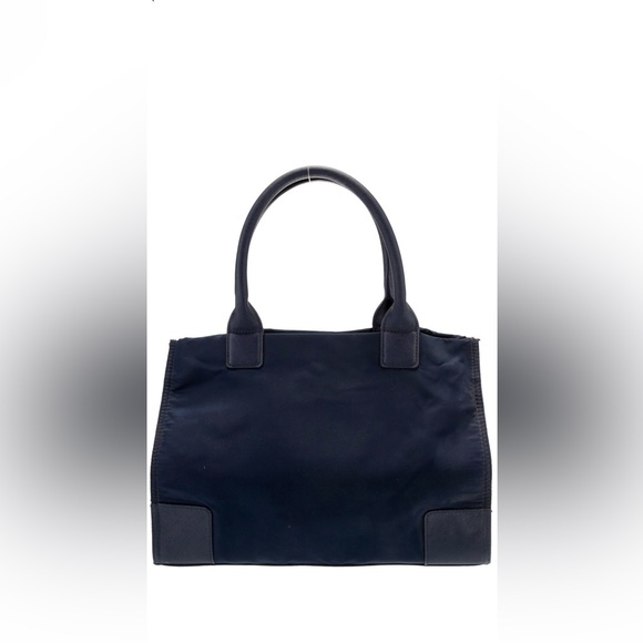 Tory Burch Blue and Red Canvas Tote - Picture 2 of 4